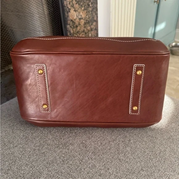 NWOT Dooney & Bourke Florentine Edge Medium Satchel in Chestnut - Picture 3 of 7